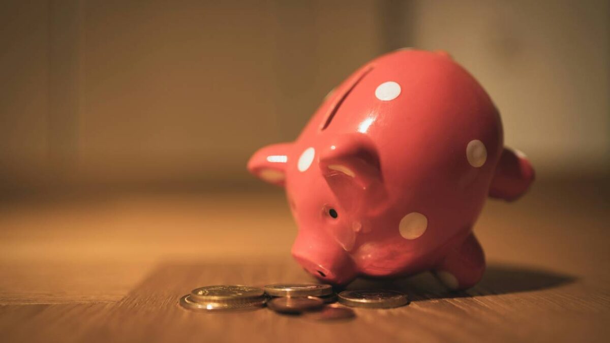 A coin bank in the shape of a pig